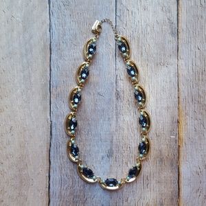 Baublebar collar gold and blue necklace
